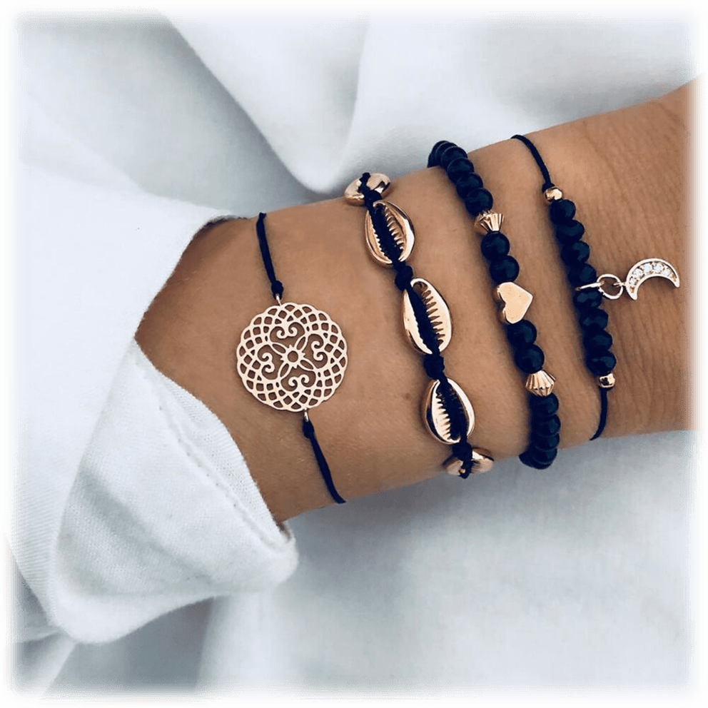Set: Black Seashell