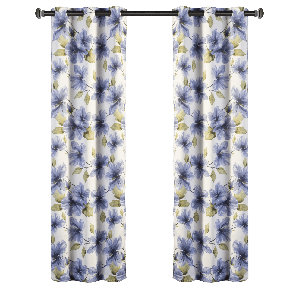 Blue Floral 84"