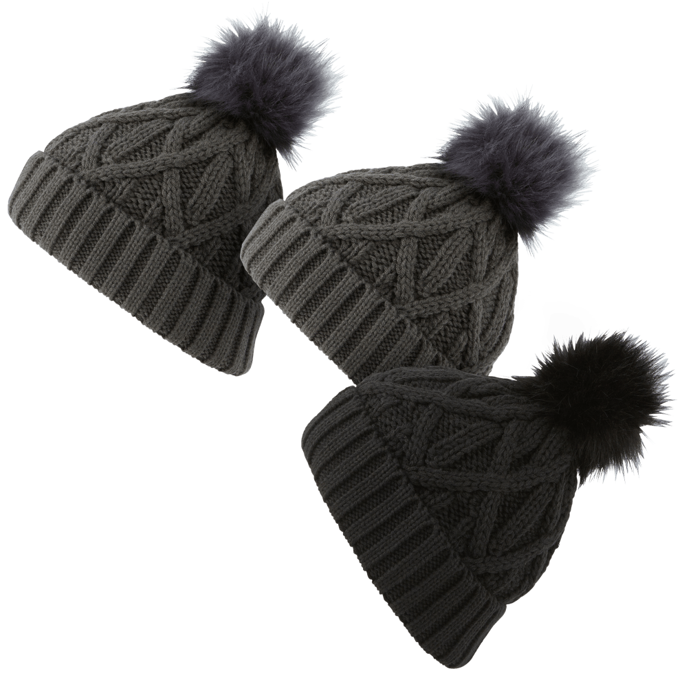 With Pom in Charcoal/Charcoal/Black