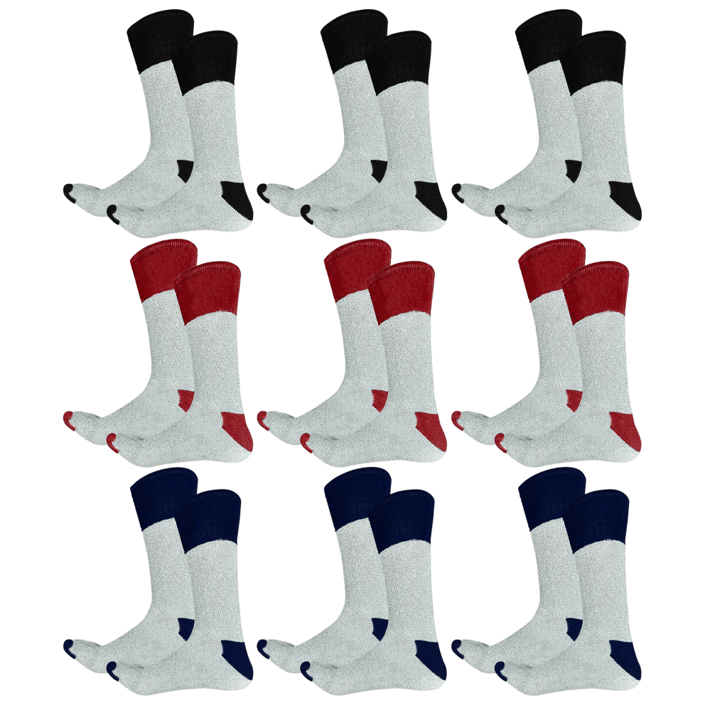 9-Pack: Black-Red-Navy