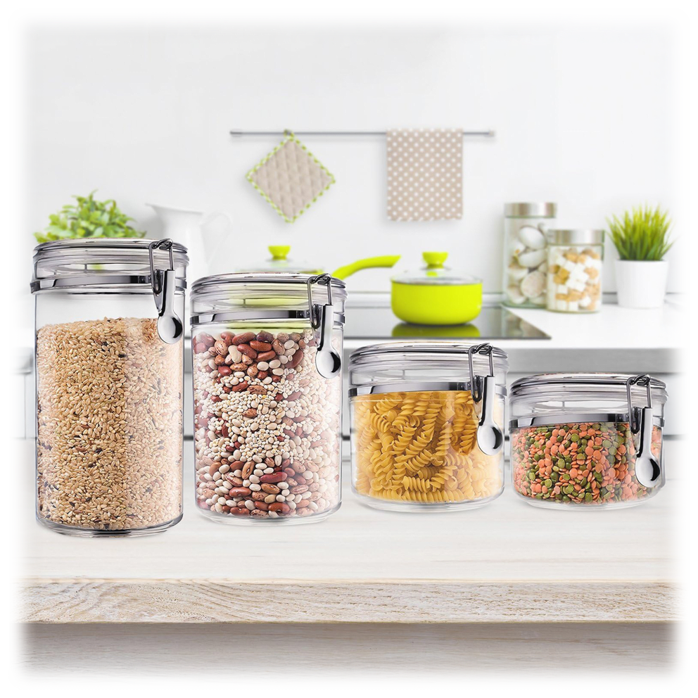 Airtight lids with silicone gaskets keep food fresh & prevent spills