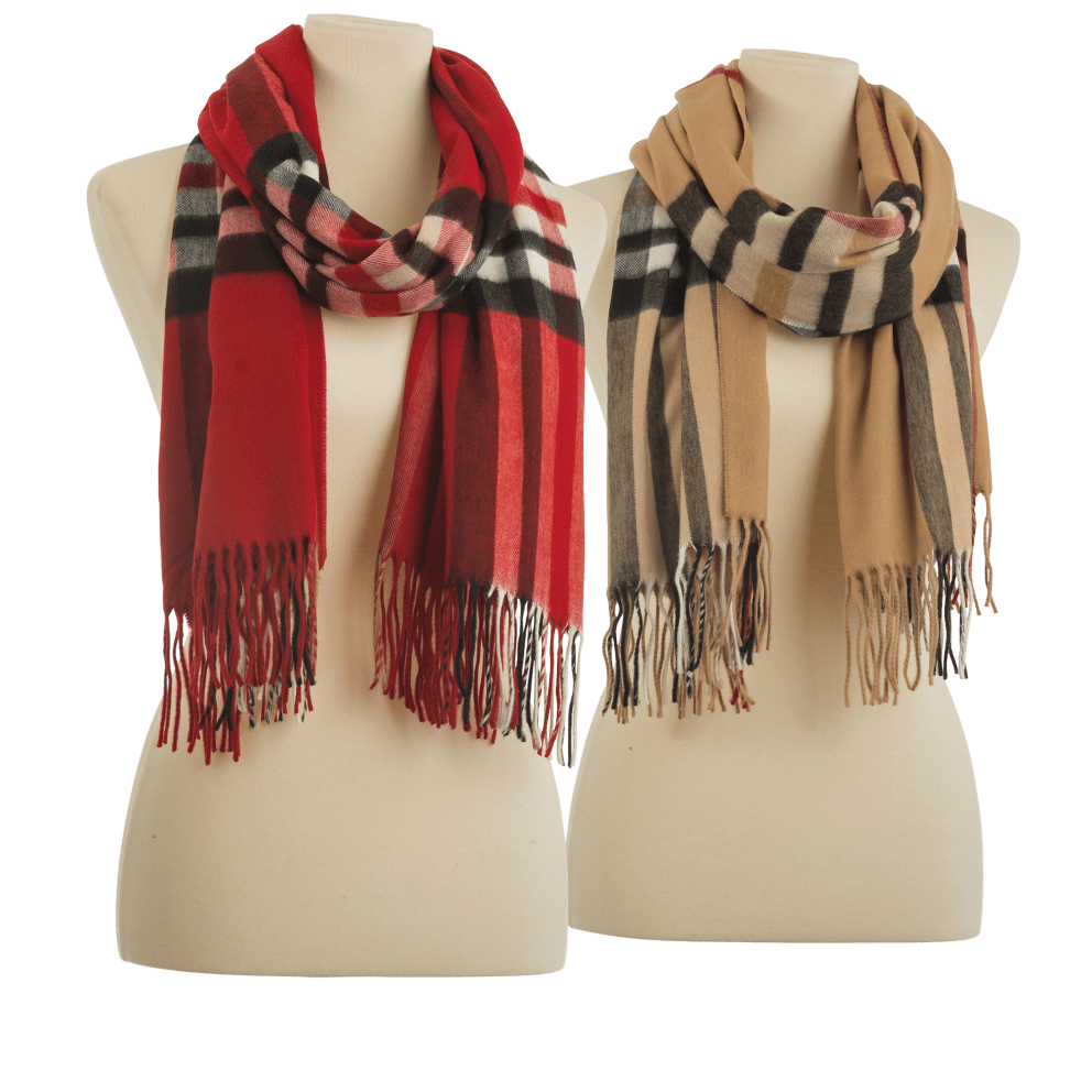 Red Plaid and Beige Plaid
