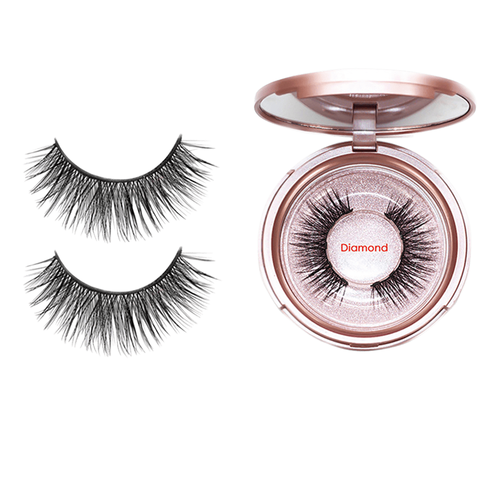 The magnetic lashes attach to the included magnetic eyeliner