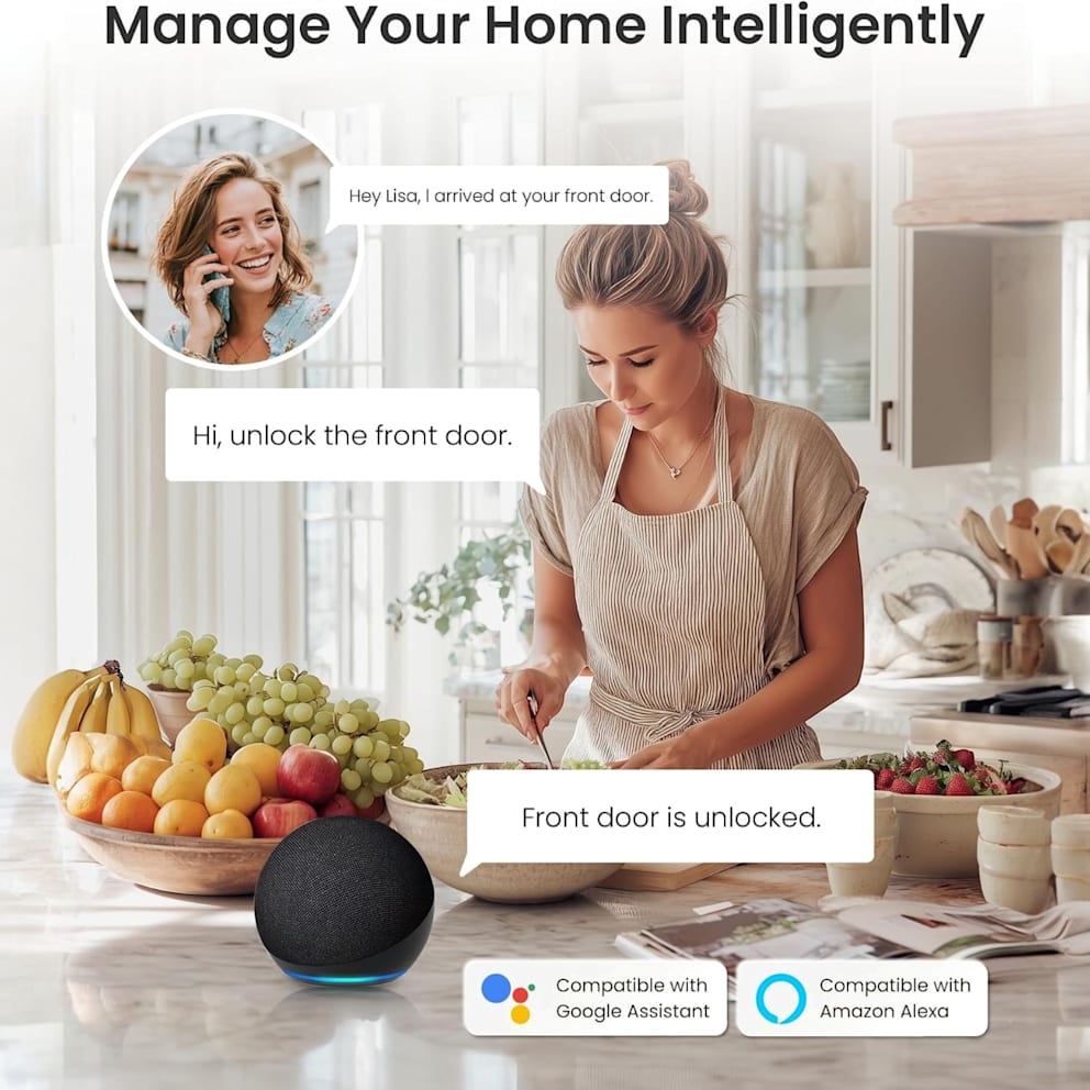 Works With Amazon Alexa and Google Assistant
