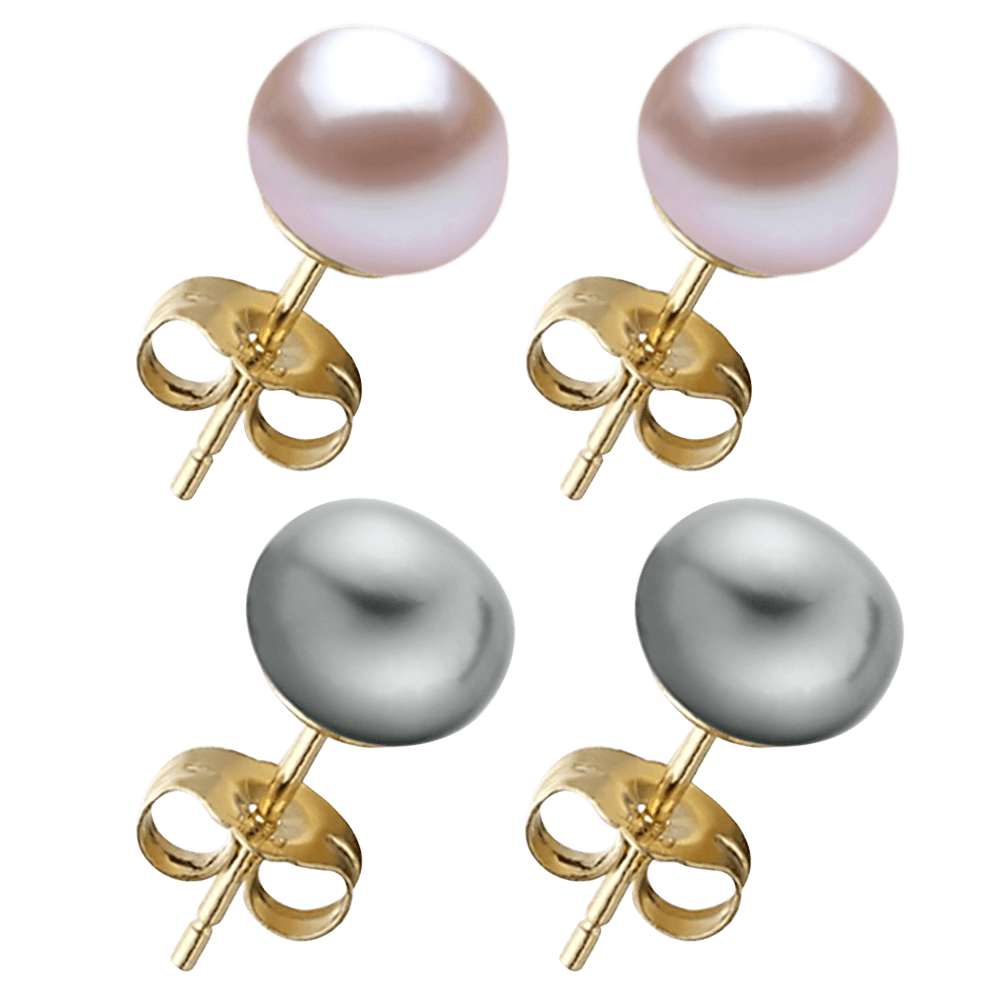 Lilac on Yellow Gold + Silver/Gray on Yellow Gold