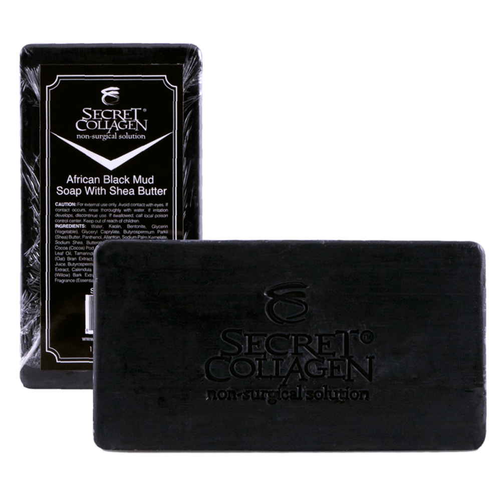 African Black Mud Soap with Shea Butter