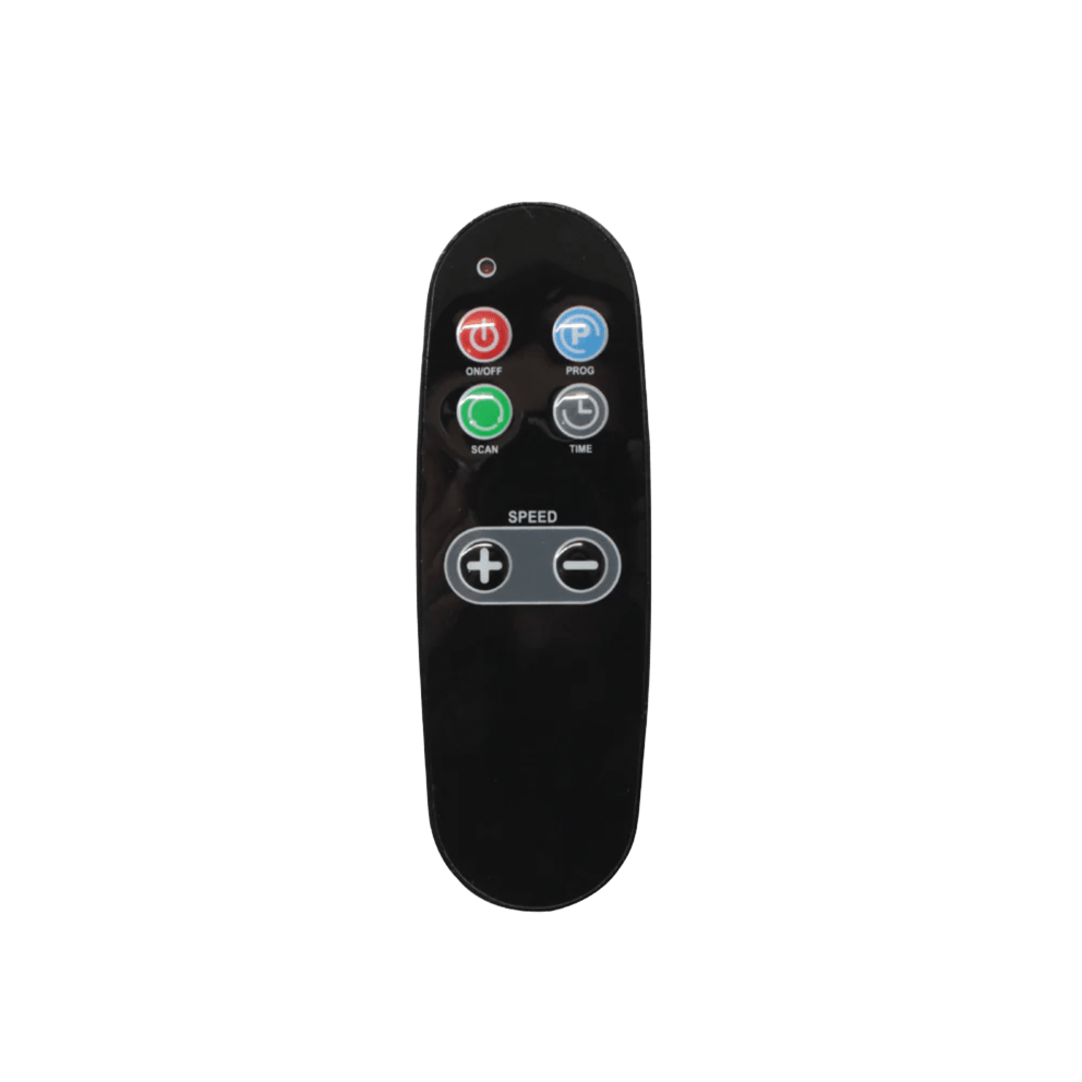 Remote control makes it easy to change settings without reaching down