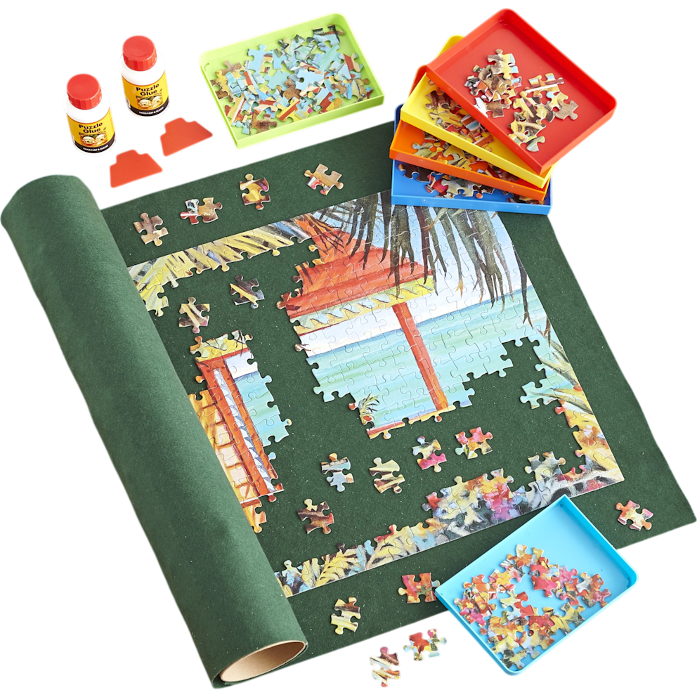 Ultimate Puzzle Pack with Puzzle Roll Mat & Puzzle Glue