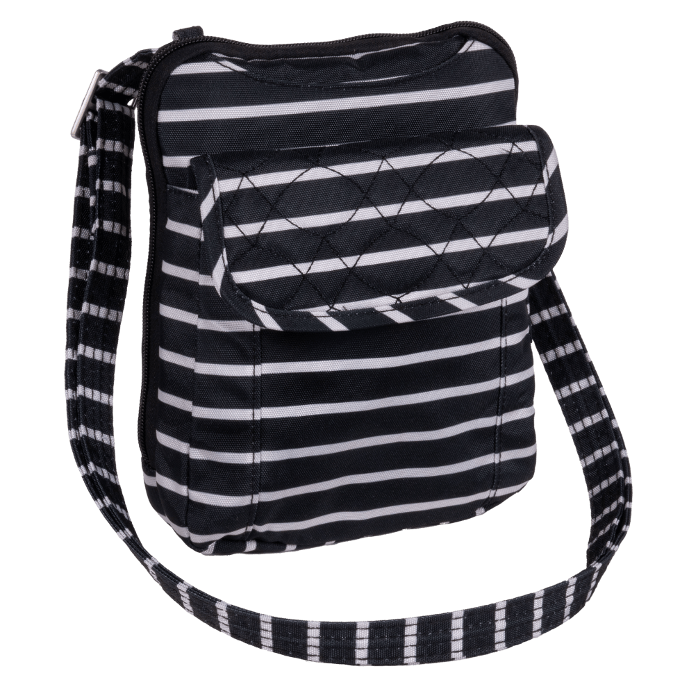Black with White Stripe