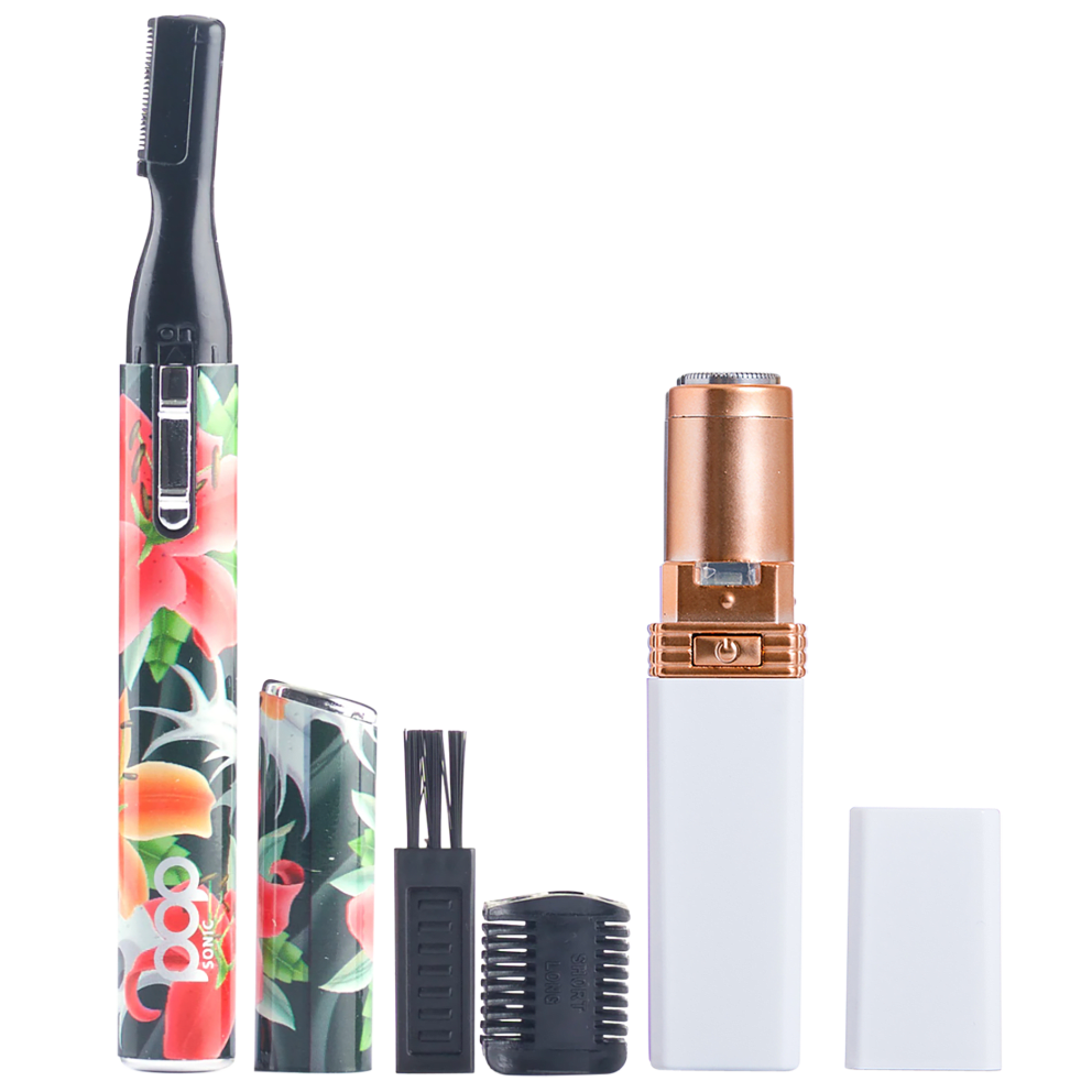 White Smoothie + Black Floral Trimmer