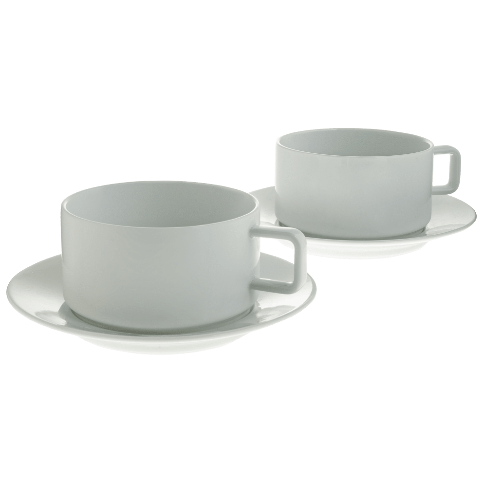 2-Pack Teacups & Saucers