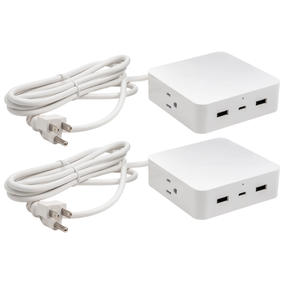 2-Pack Limitless 5-Device Charger with USB Type-C & AC Outlets