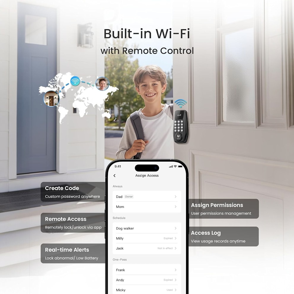 Built-In Wi-Fi for Remote Control, No Hub Needed