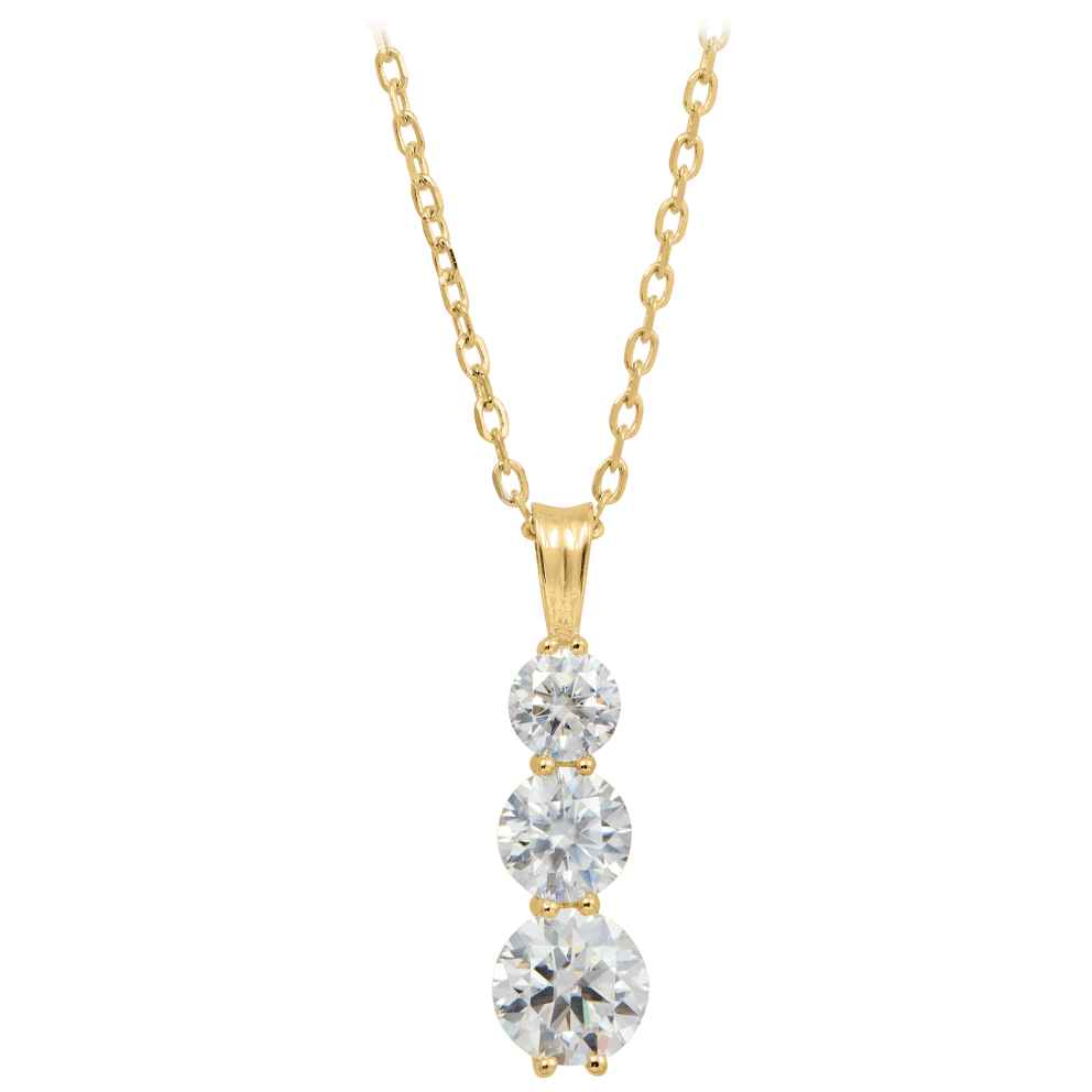 18K Yellow Gold Over Sterling Silver