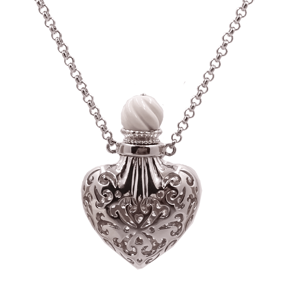 White Onyx Heart