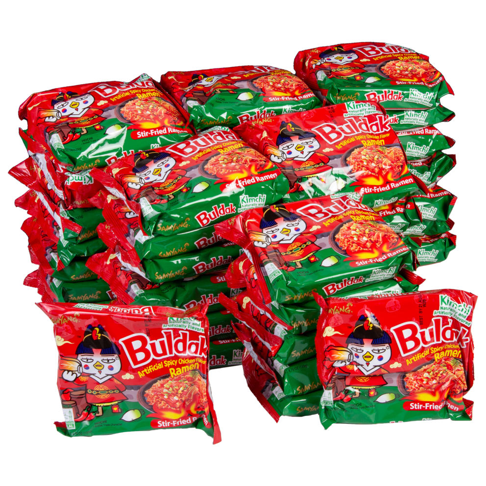 40-Pack, Artificial Spicy Chicken Flavor Ramen Kimchi