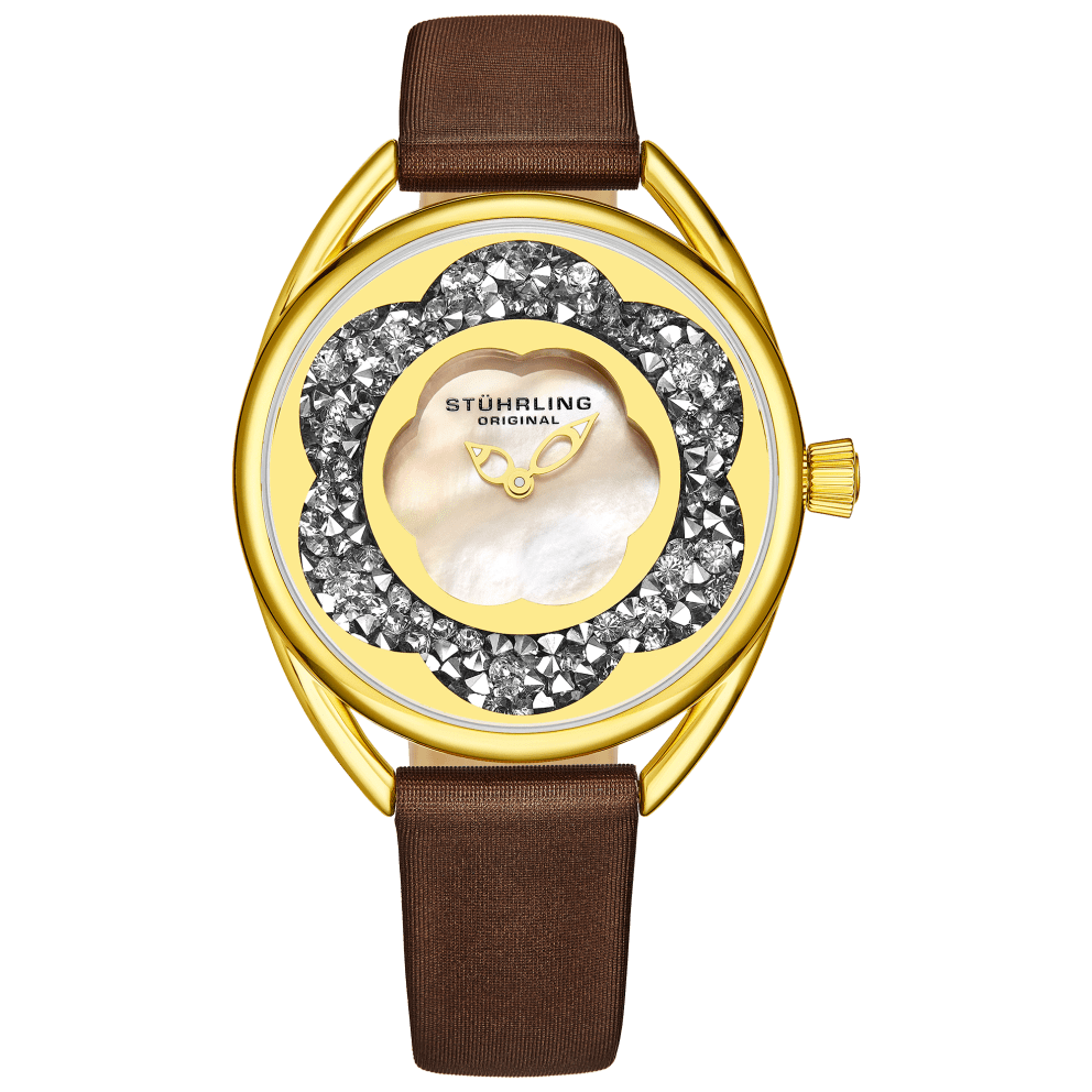 Gold w/ Brown Leather Band