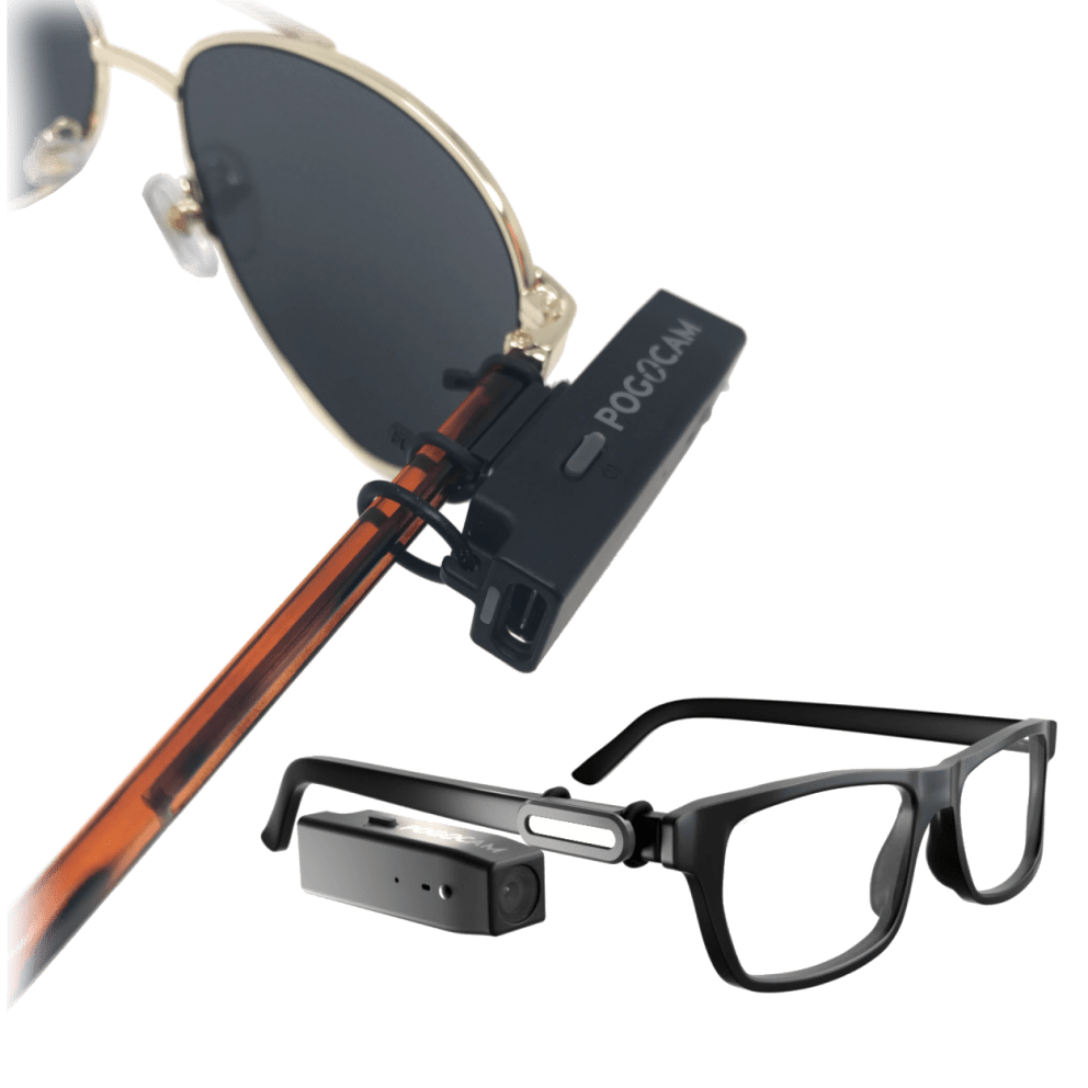 Use your own glasses with included magnetic tracks