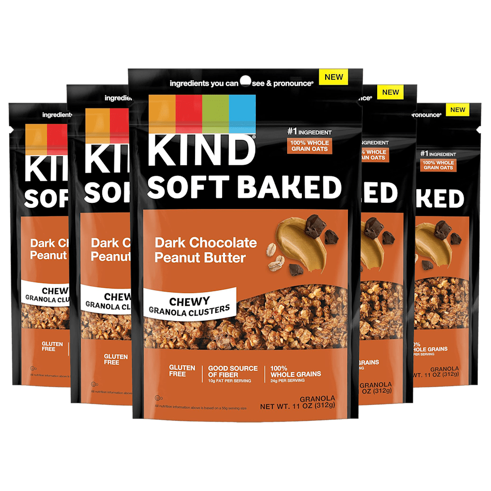 5-Pack: Soft Baked Dark Chocolate Peanut Butter Granola