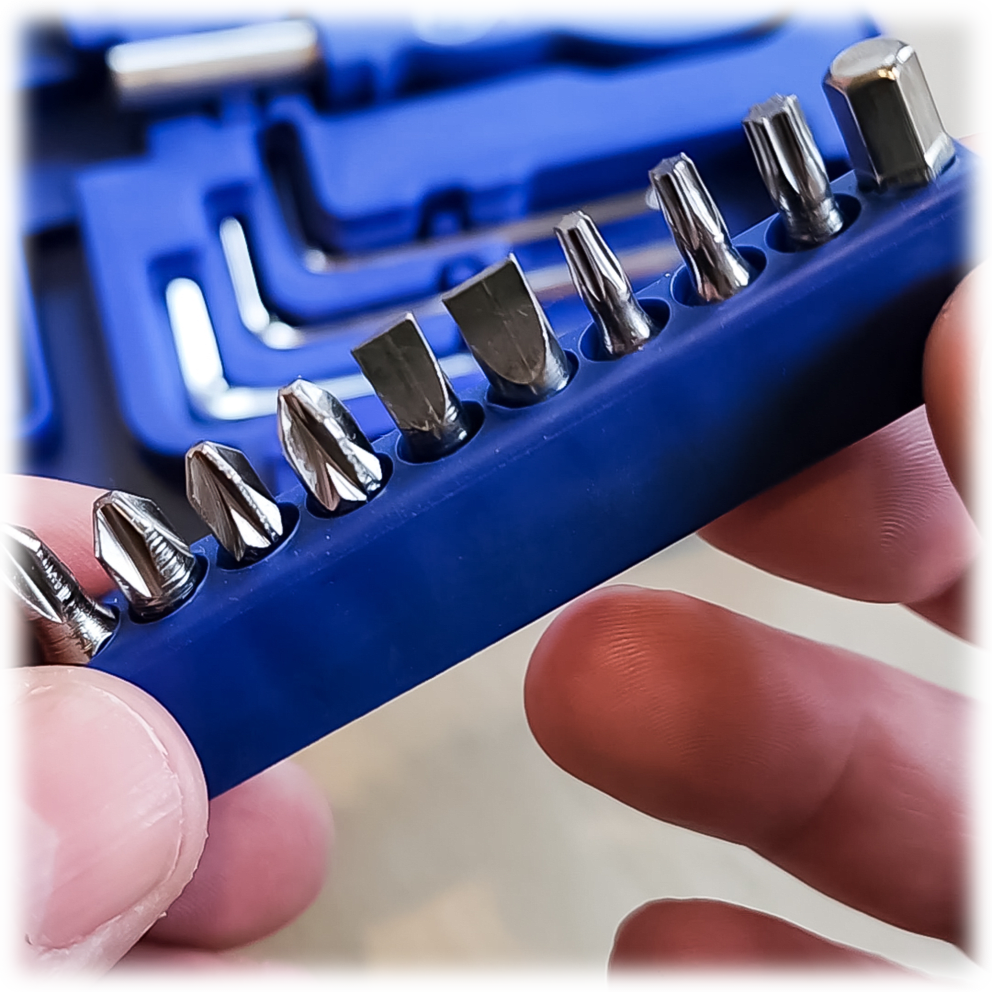 Includes essential tools all in one convenient case