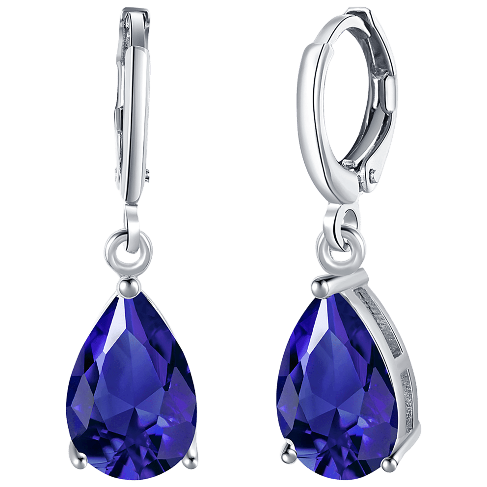 Pear Cut Sapphire Earrings