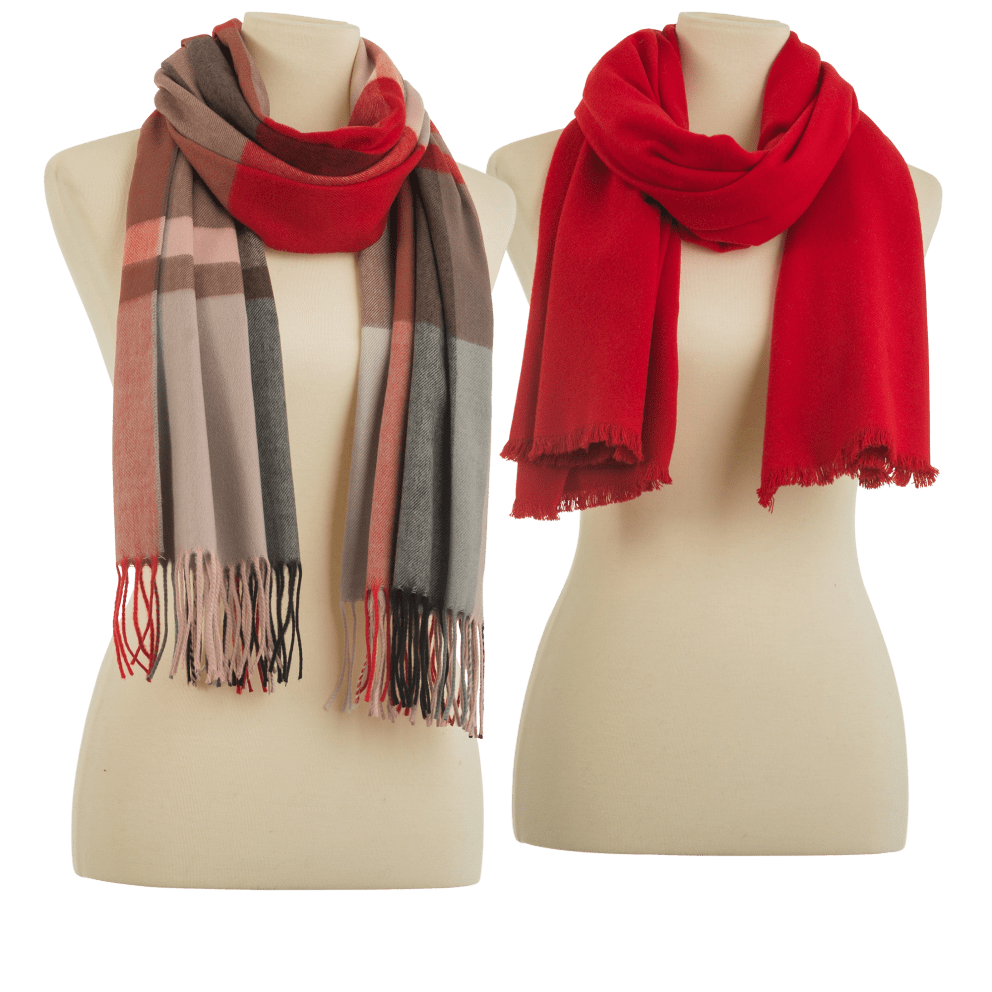 Red/Grey and Solid Red
