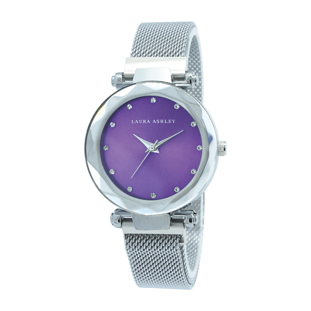 Silver with Purple Face