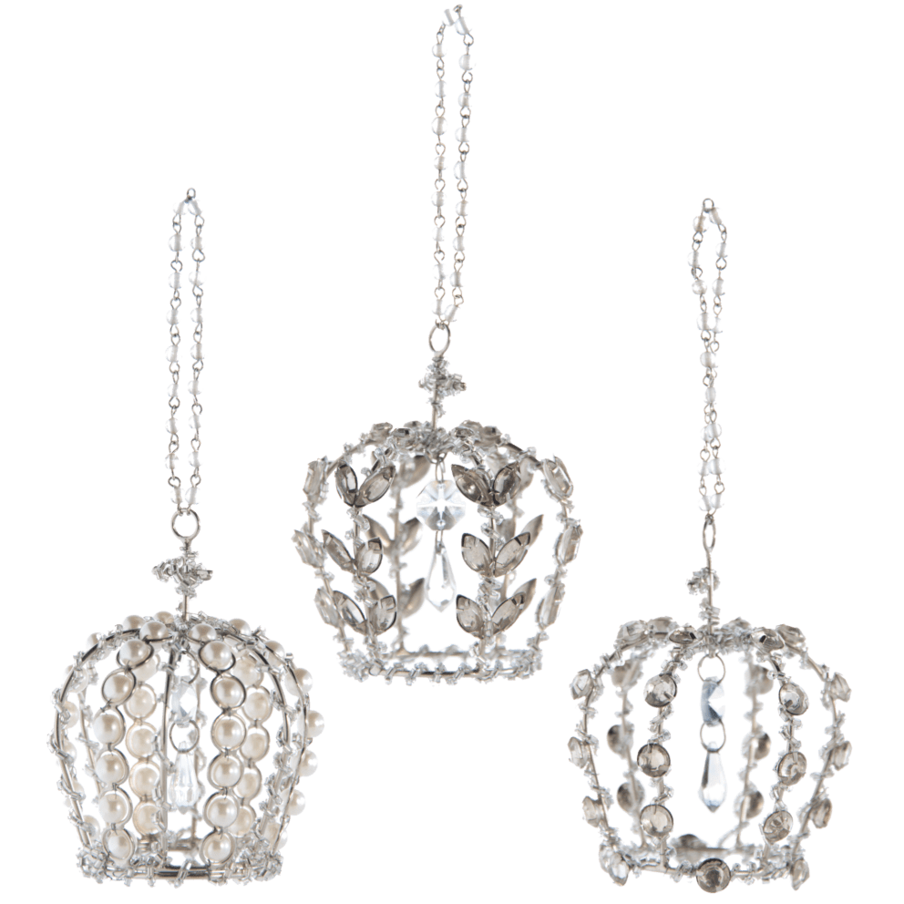 Set of 3 Hollis Crown Ornaments