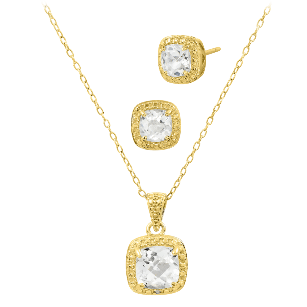 Gold White Topaz
