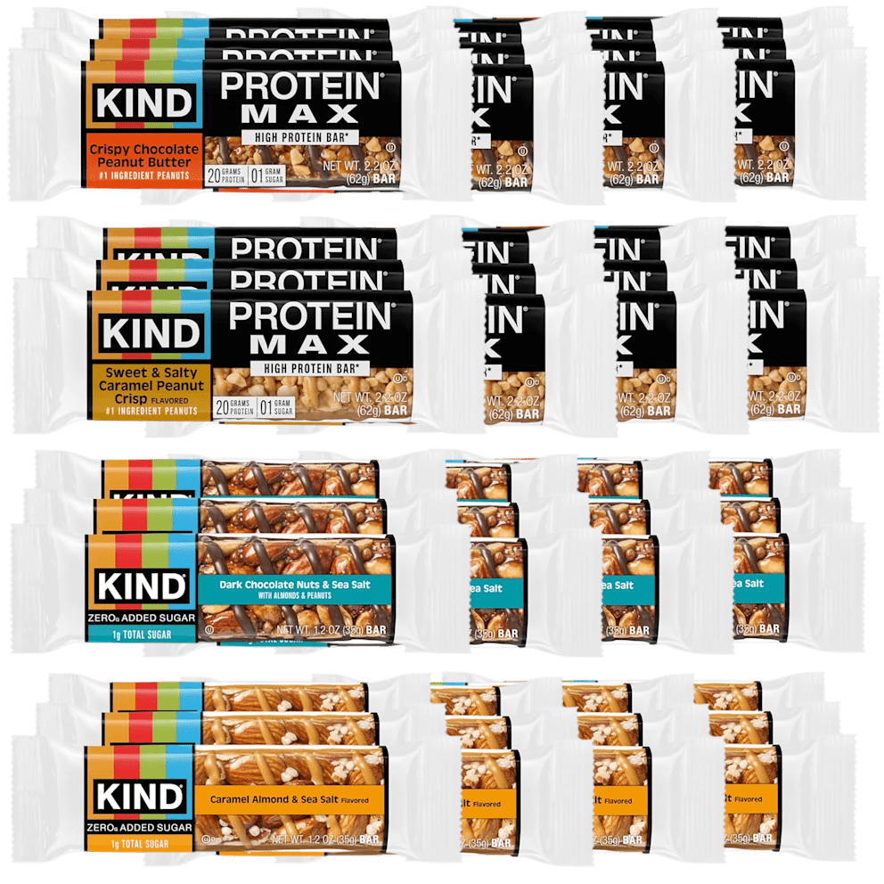 48-Pack Variety Protein Max & Zero Sugar Added Bars