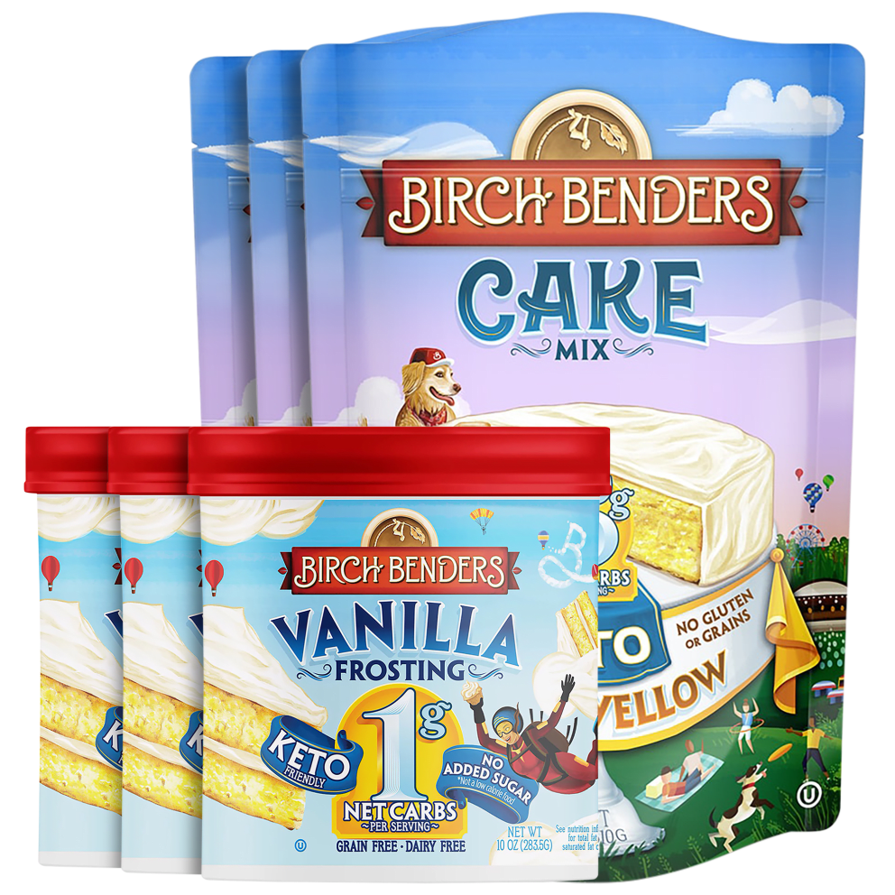 3x Yellow Cake Mix & 3x Vanilla Frosting