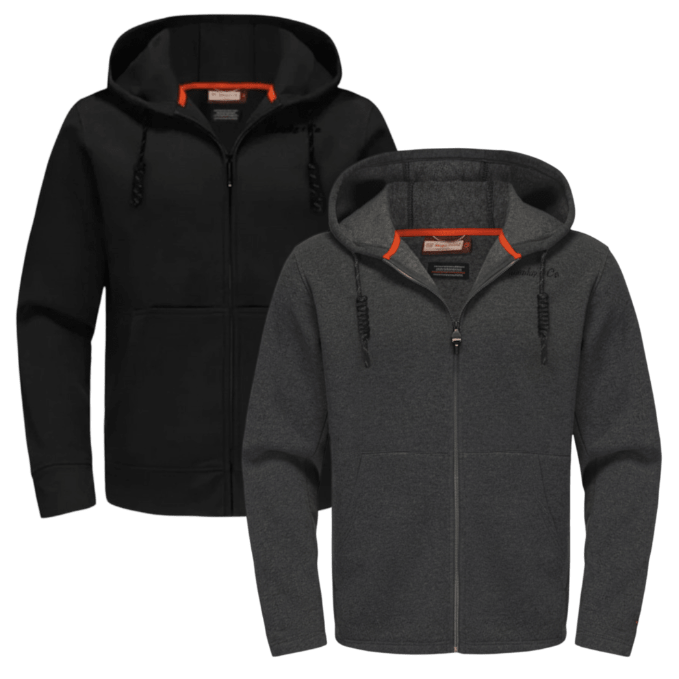 Black & Medium Grey Heather