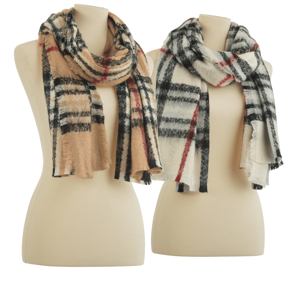 Camel and Ivory Plaid