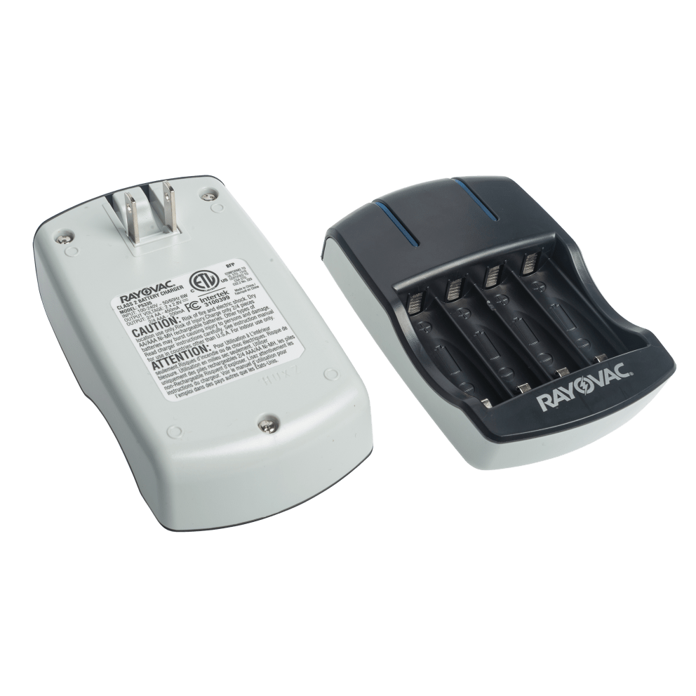 Chargers work with any AA/AAA NiMH/NiCD batteries