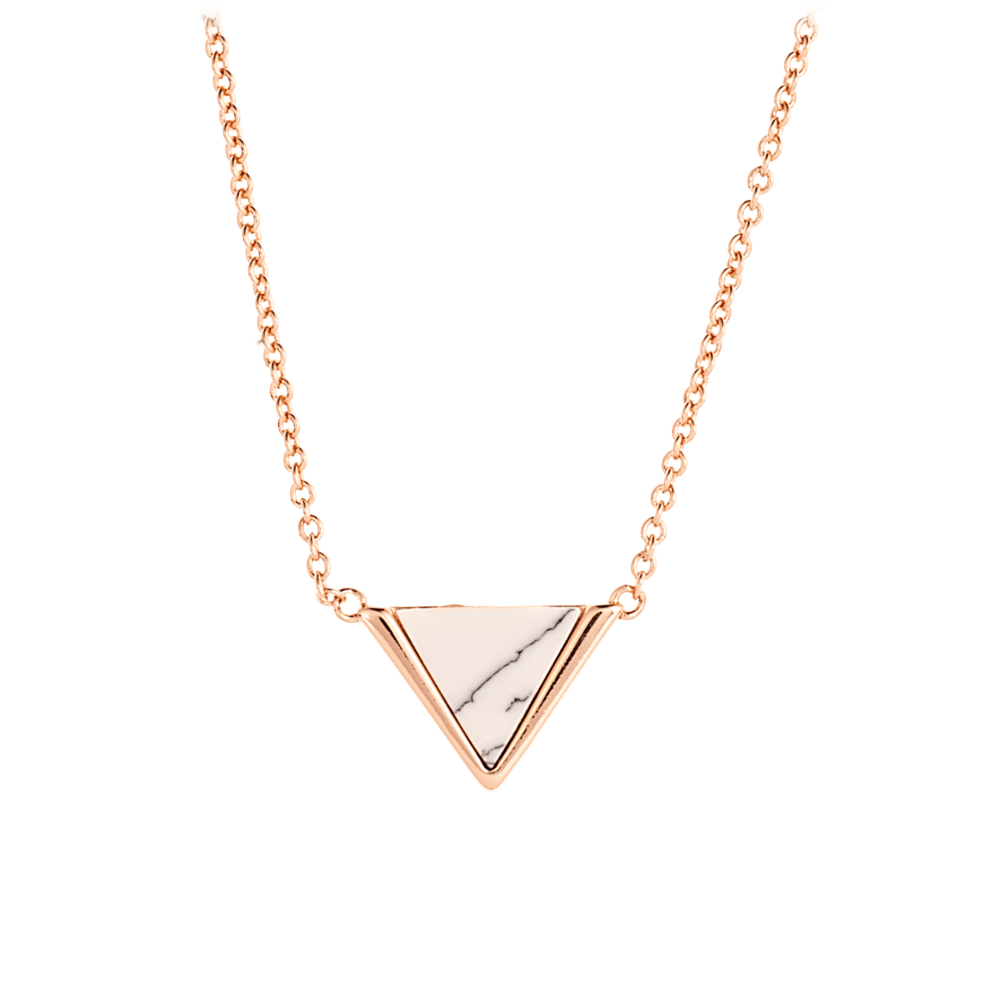 Rose Gold with White Marble