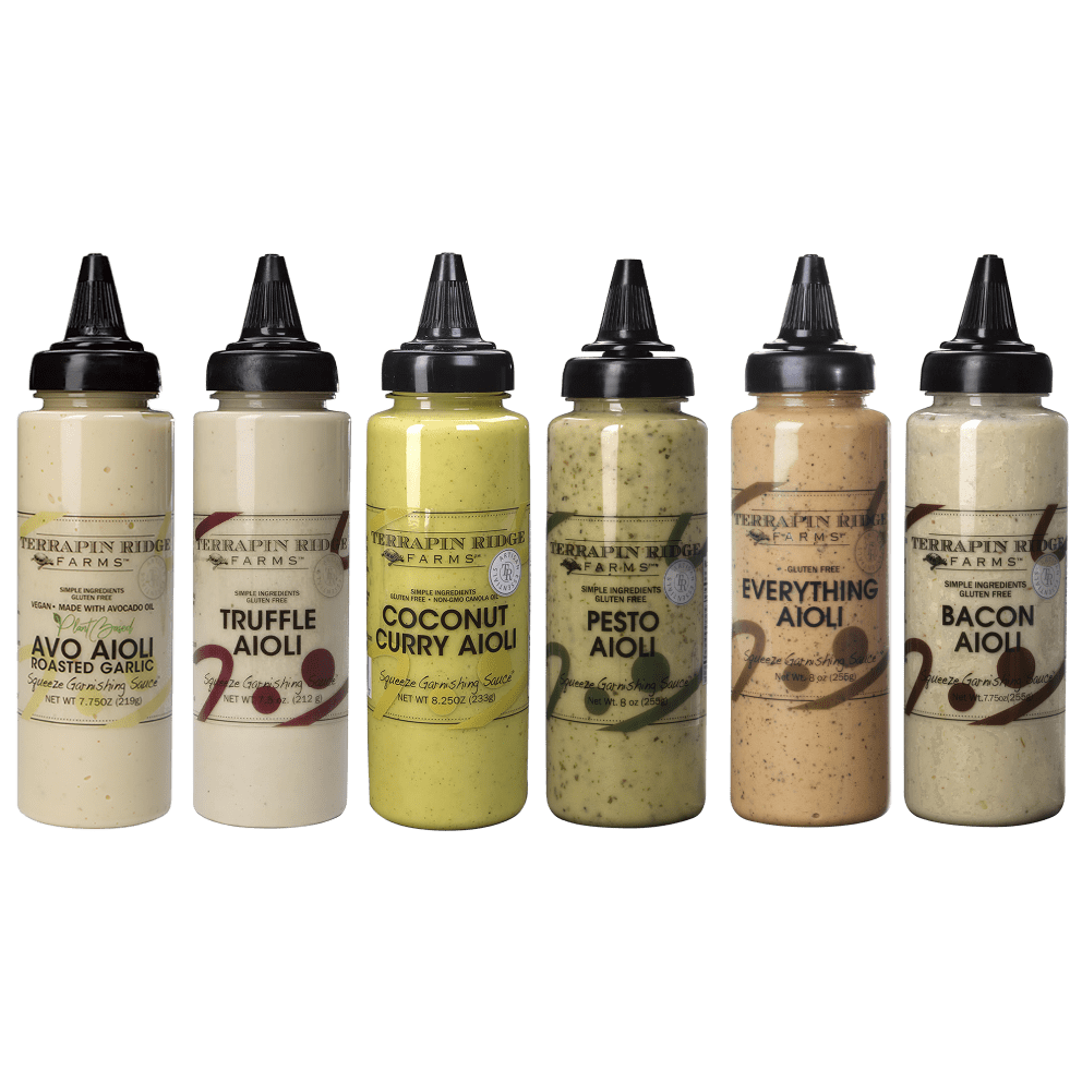 Savory 6 pack Terrapin Ridge Squeeze Bottles