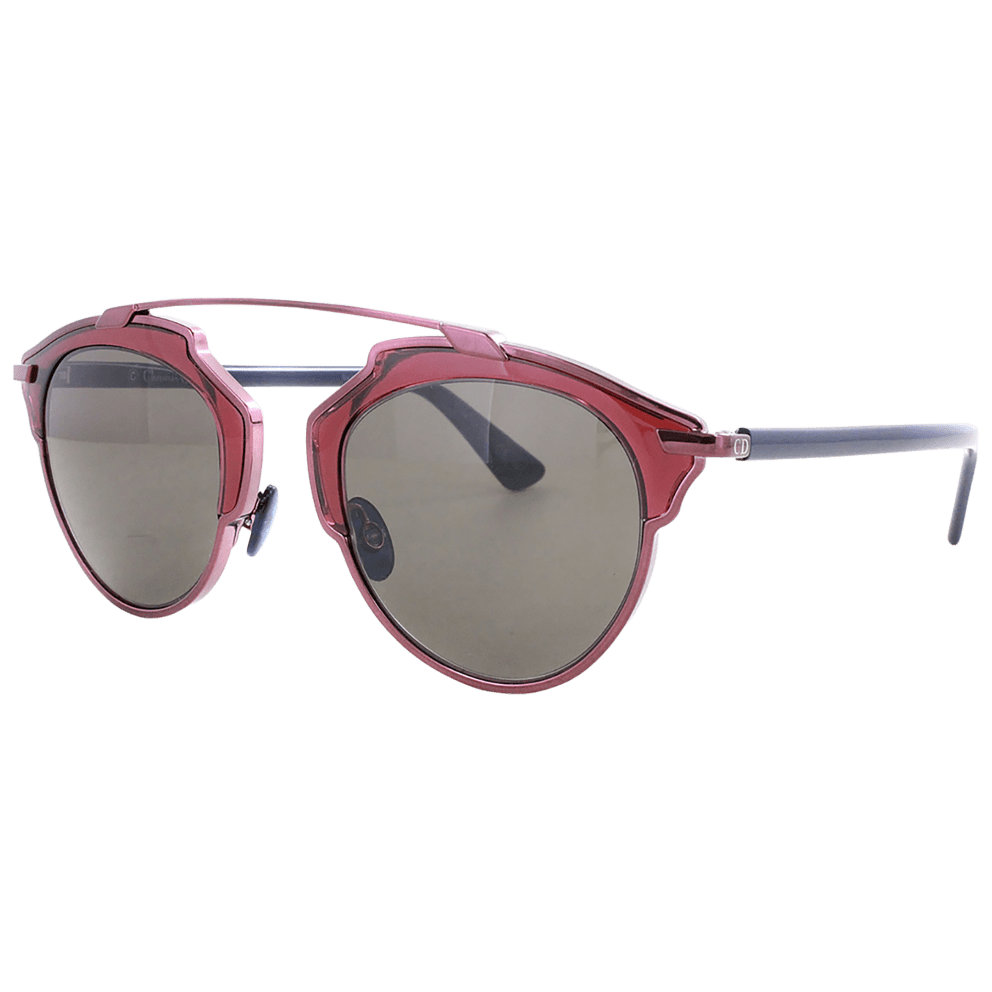 Style: So Real, Frame: Plum Burgundy w/ Blue, Lenses: Brown