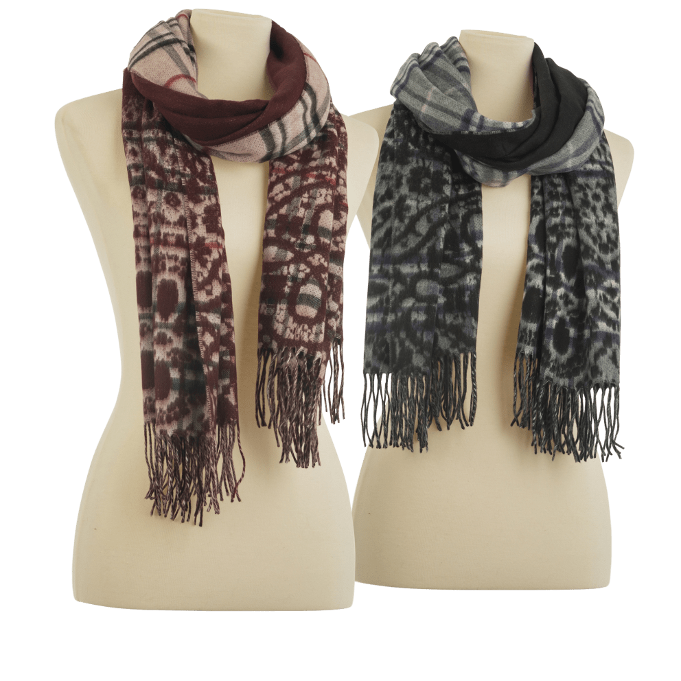 Sand/Burgundy Pattern and Grey Pattern