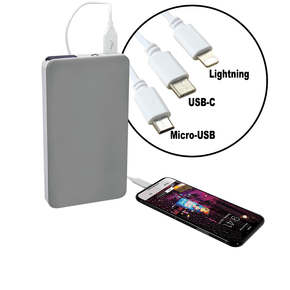 Includes a universal charging cable, for any device you might have