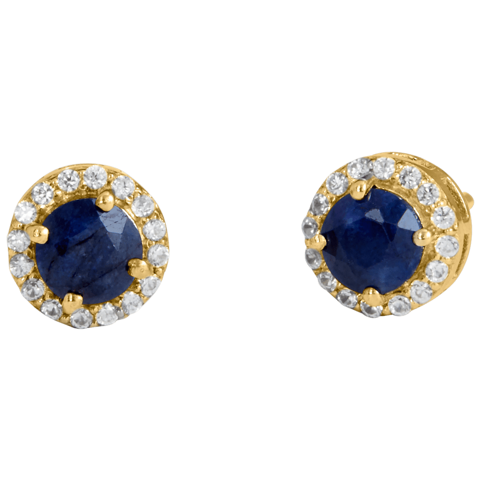 Sapphire 18K Gold Plated over Sterling Silver