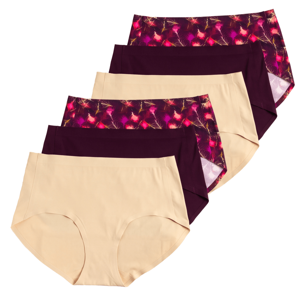 Plum Feathers/Plum/Light Beige