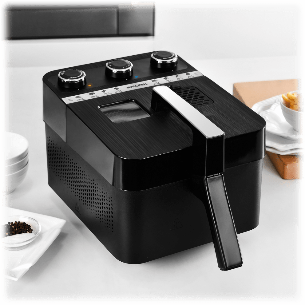 Experience healthier cooking with air frying, requiring little to no oil & reducing fat intake by up to 75% for guilt-free indulgence