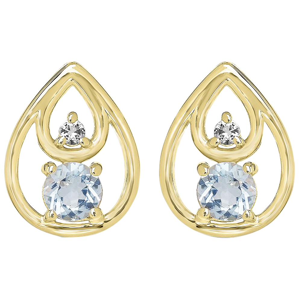 Blue Topaz - White Topaz