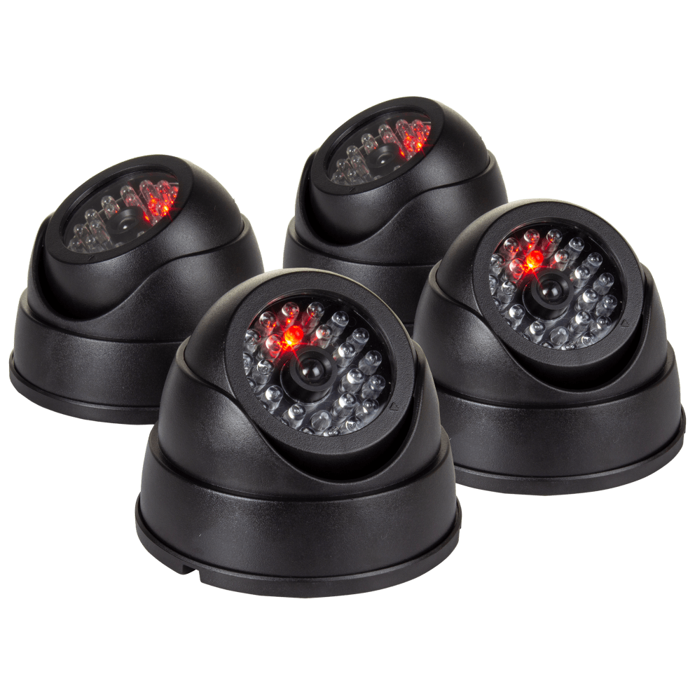 4-Pack: Indoor/Outdoor Dummy Dome Camera