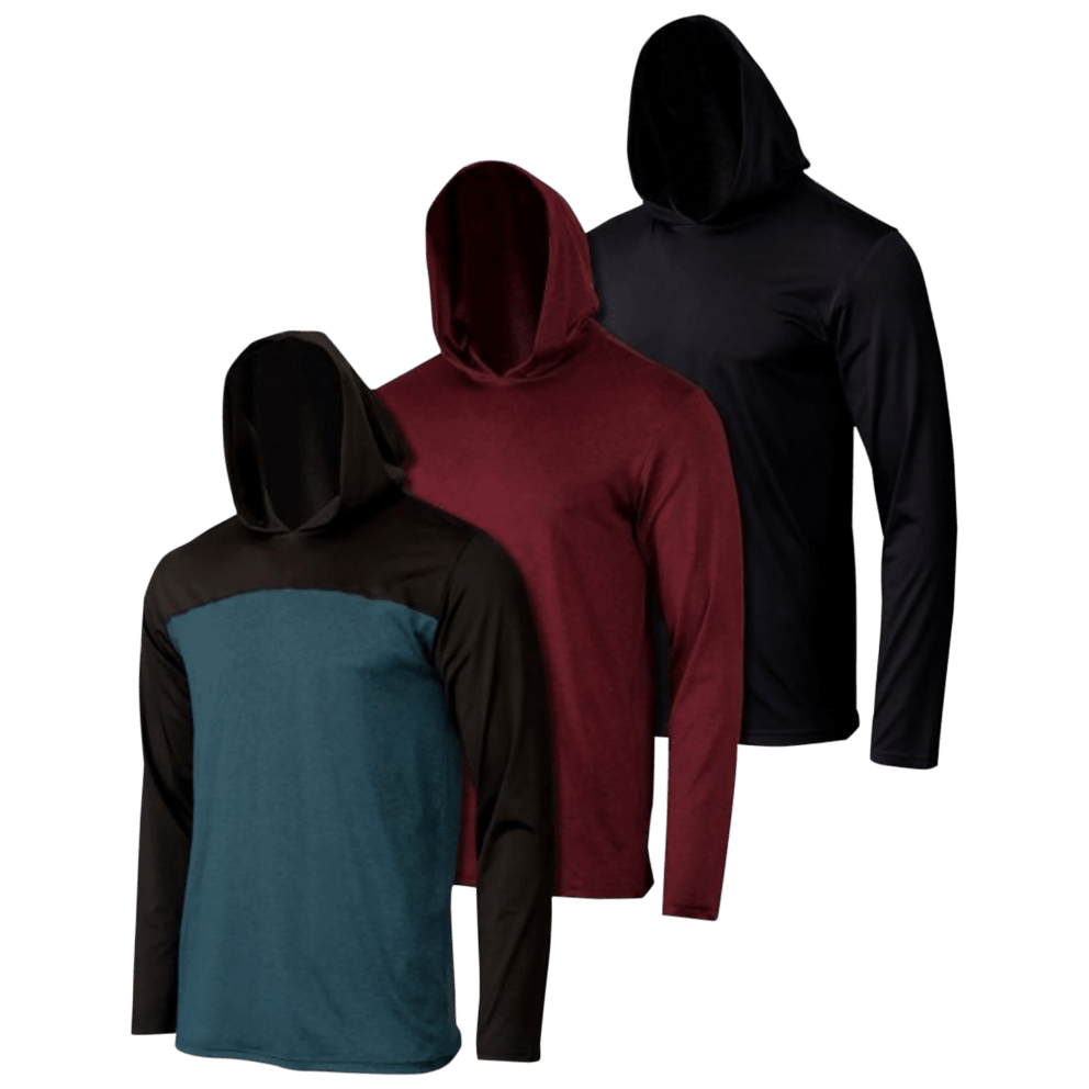 Set 1: Marled Teal/Black, Marled Burgundy, Black