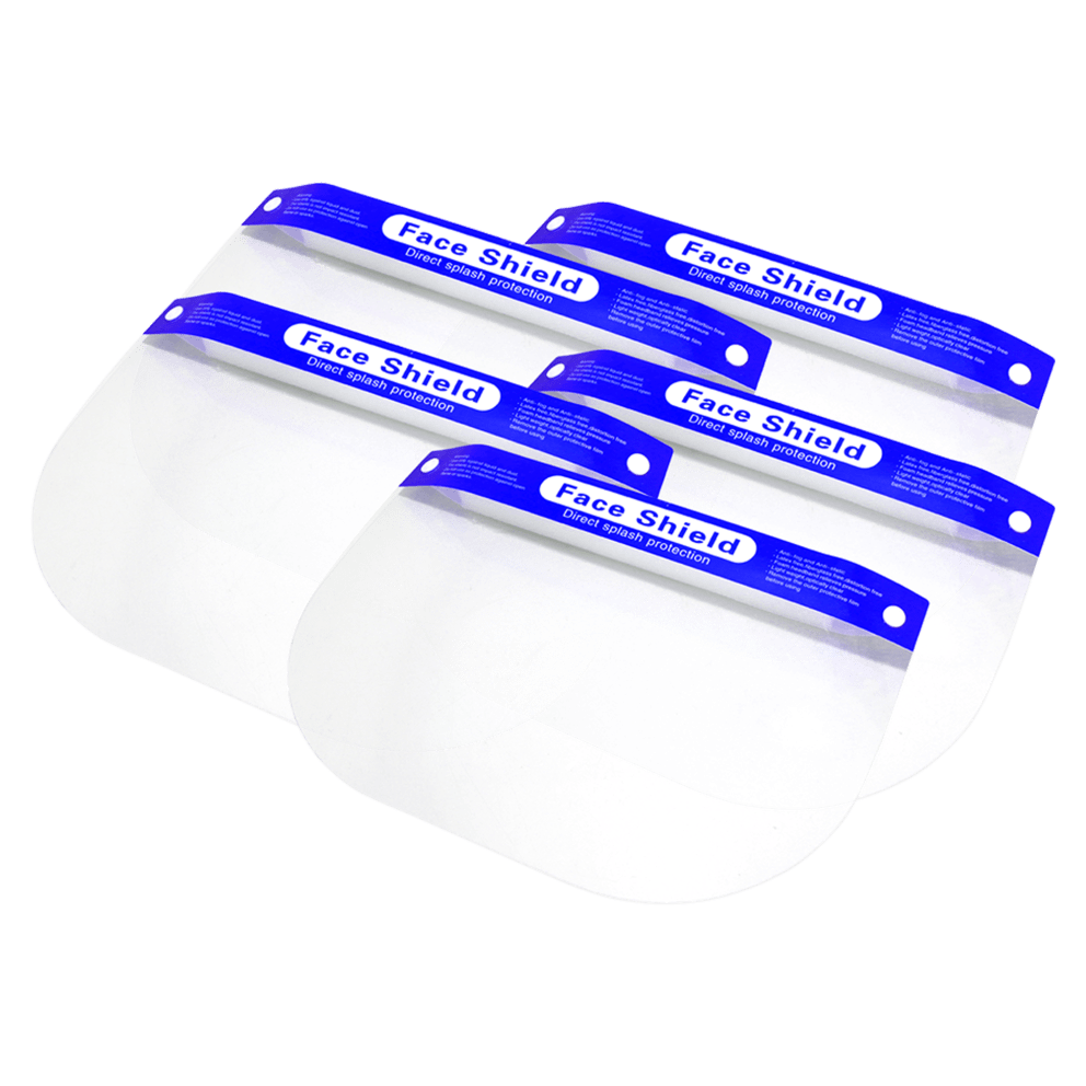 Includes: Five Reusable Face Shields
