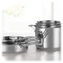 Specially designed side nesting tabs allow for easy stacking & compact storage, optimizing kitchen space