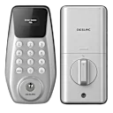 Installs in minutes with a screwdriver on standard deadbolt doors