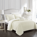 Shalya 4-Piece Quilt Sets in: Aqua or Beige
