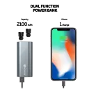 The dual-function charger allows you to charge both earbuds up to 15x and acts as a power bank for other devices.